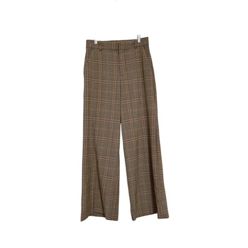 Gap Plaid Wide Leg Trouser Pants High Rise Windowpane SZ 4